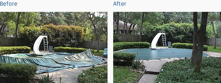Before & After LOOP-LOC Pool Safety Cover 3