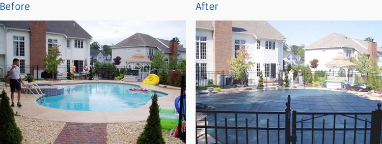Before & After LOOP-LOC Pool Safety Cover 6