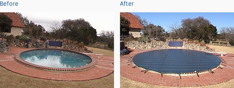 Before & After LOOP-LOC Pool Safety Cover 2