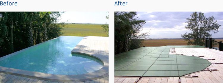 Before & After LOOP-LOC Pool Safety Cover 5