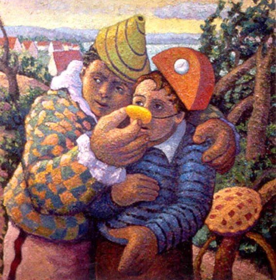 Conspirators, 1999 Oil on canvas, 60 