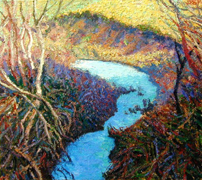 Gully, 2001 Oil on Canvas, 32 