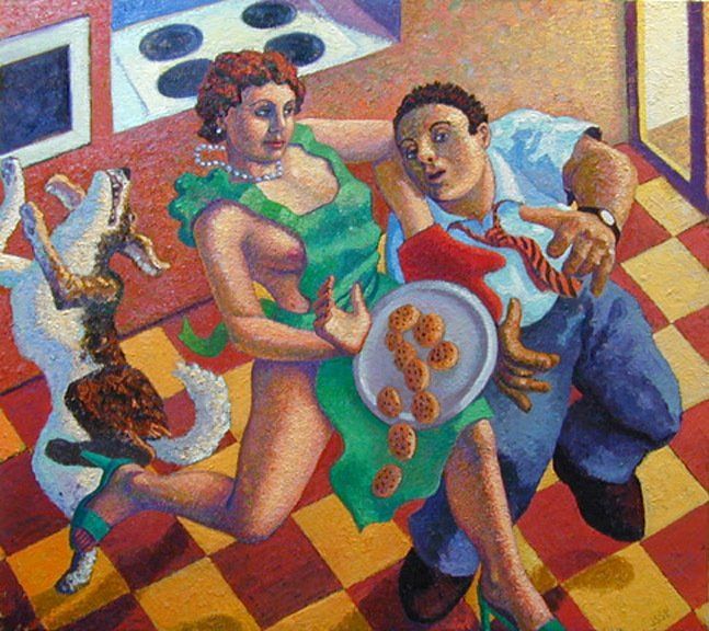 The Happy Homemaker, 2002 Oil on Canvas, 80 