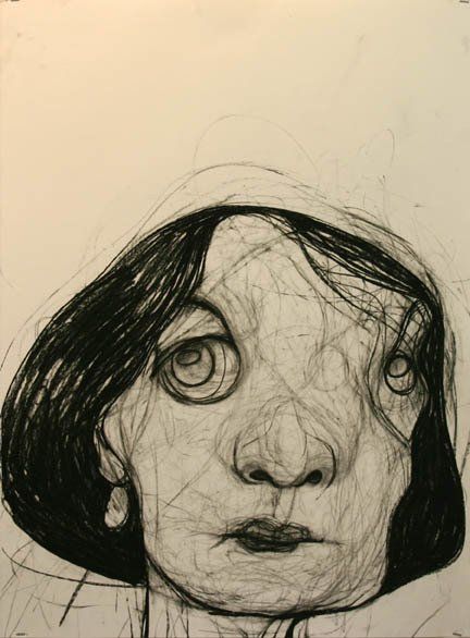 Faith 8-11, 2010, 30 in by 22 in, charcoal