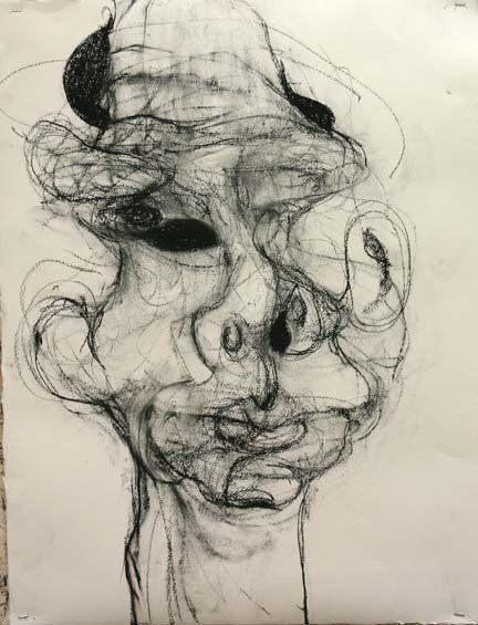 Imaginary Person, 2010, 30 in by 22 in, charcoal