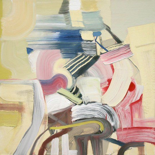 A painting with a lot of brush strokes on it