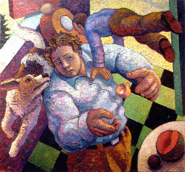 Melancholia's Plum, 1999 Oil on canvas, 64