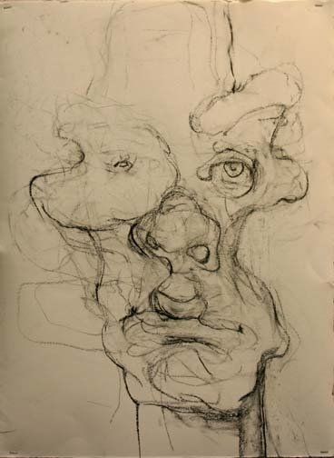 Self Portrait 4-30 #4, 2010, 30 in by 22 in, charcoal