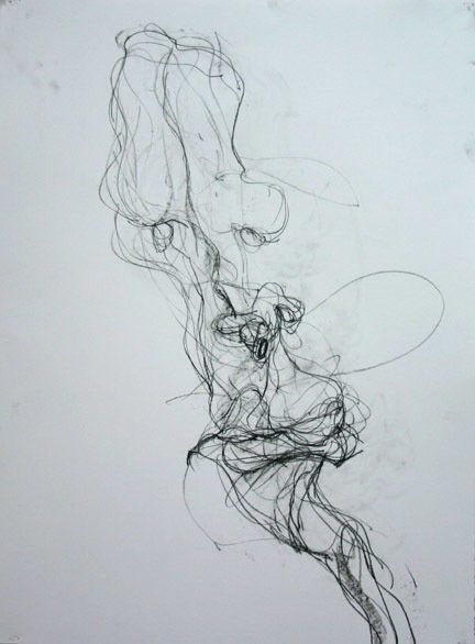 Vernon 10-18, 2010, 30 in by 22 in, charcoal