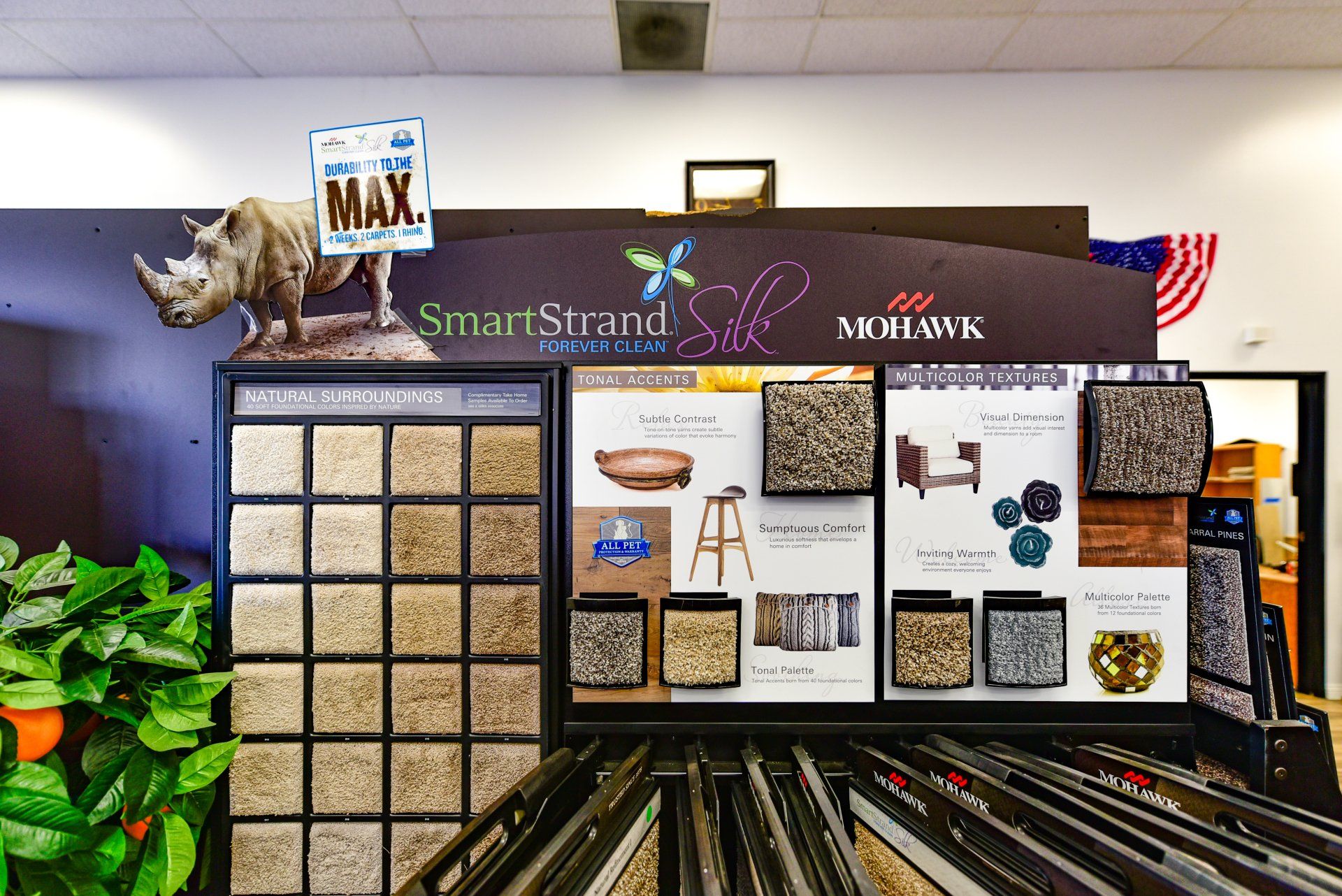 Website designers photo of small business inside store showing carpet