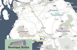 Bothy 1 exterior view Boutique Bothy Glamping Holidays Scotland
