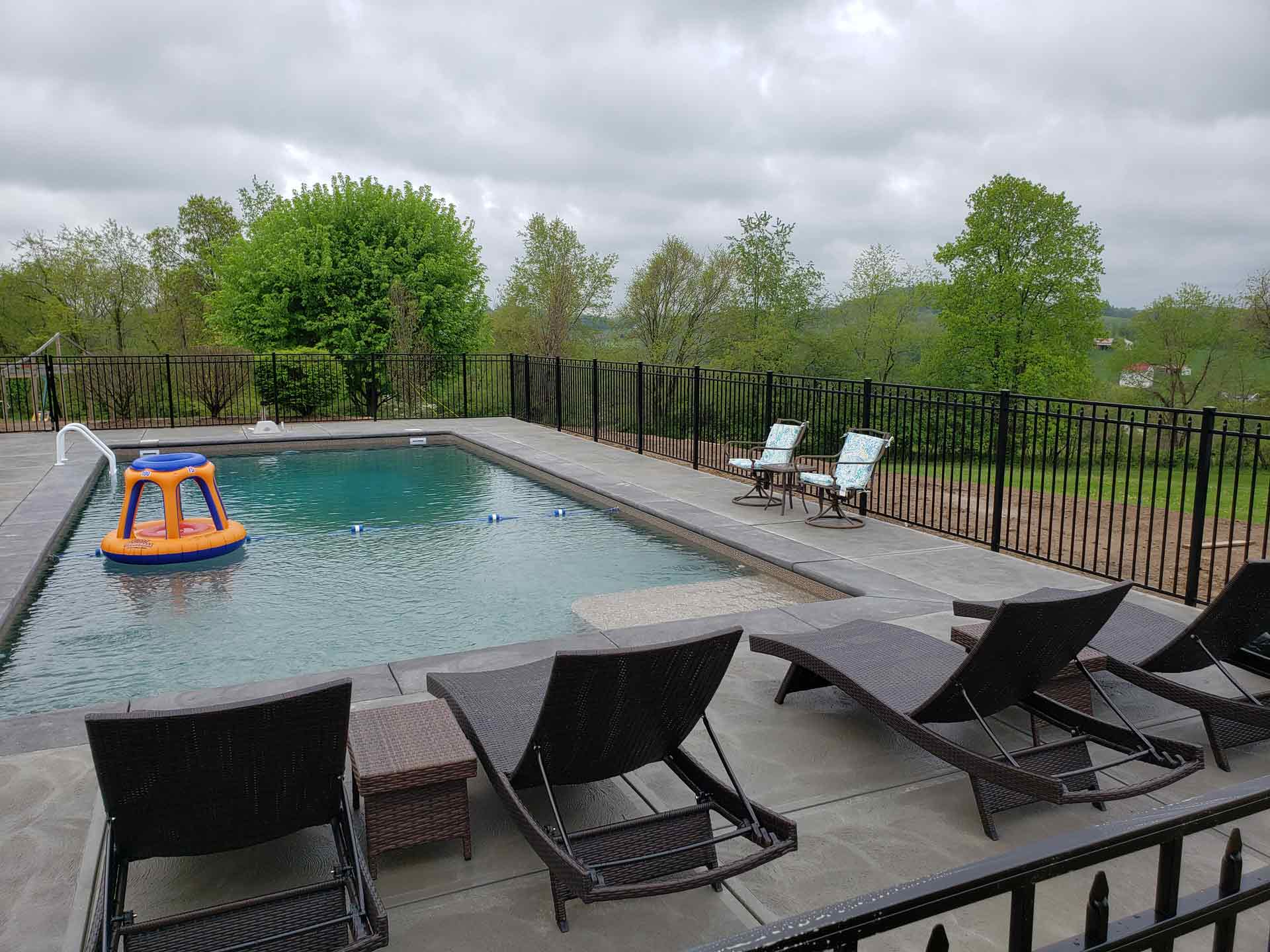 Pool Side Metal Fence — Cecil, PA — Morelli Fence