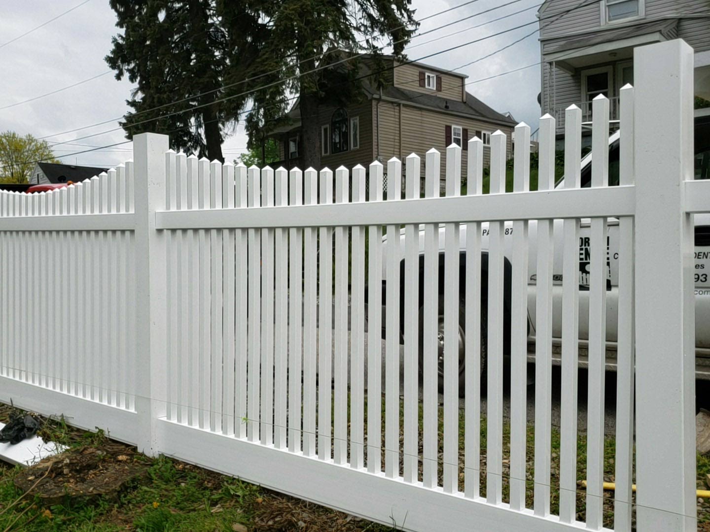 Residential White Fence — Cecil, PA — Morelli Fence