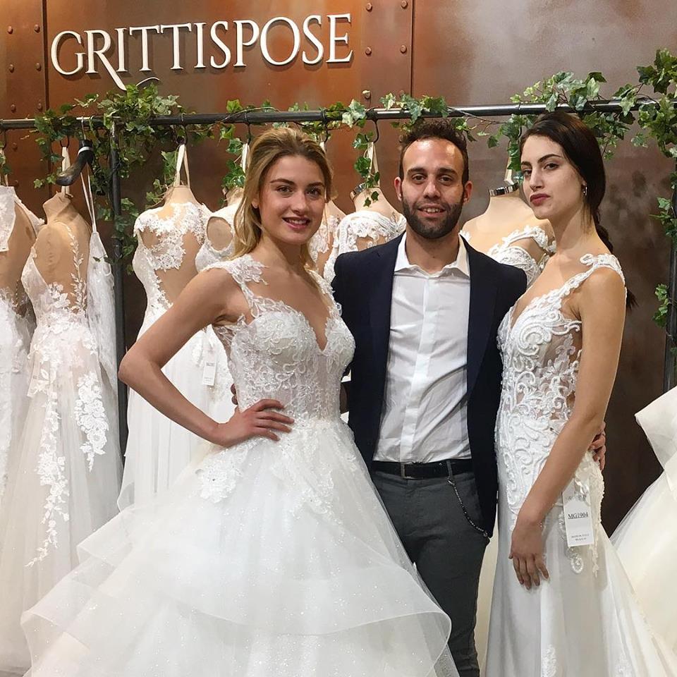 modelle ad evento di presentazione collezione Gritti Spose