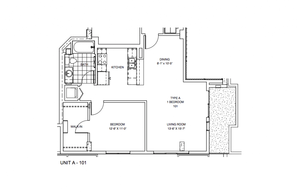 Unit A, 1 Bedroom