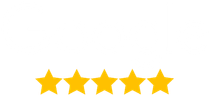 Five yellow stars in a row on a white background