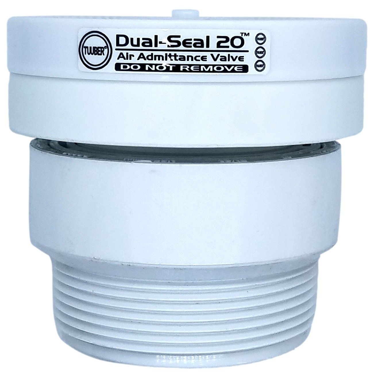 A white dual seal 20 air admittance valve do not remove