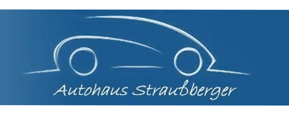 Ein blau-weißes Logo für Autohaus Straubberger