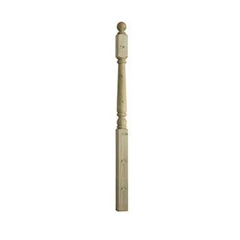 Turned newel post, chesire mouldings