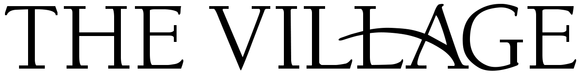 The Village logo in black serif text on a white background