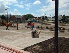 Workers Doing Commercial Excavation — Bloomington, IL — McLean County Asphalt Co.