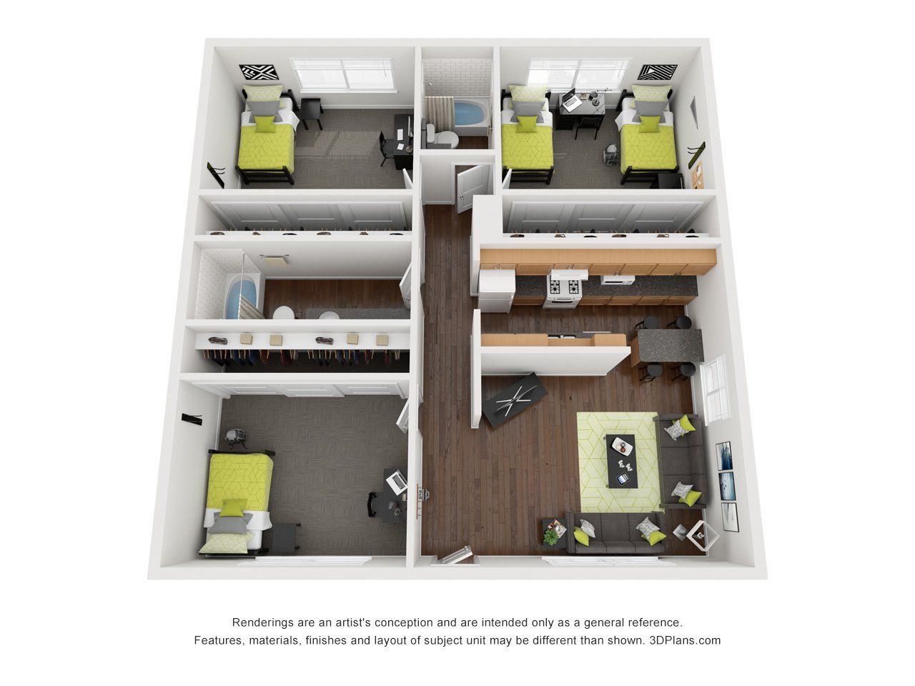 Harrison Heights 3D Floorplan