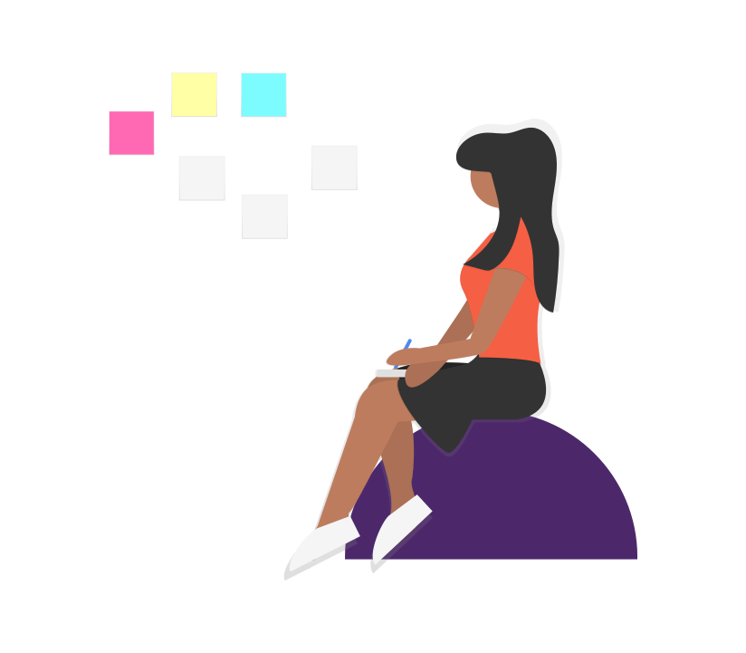 girl looking for answers illustration