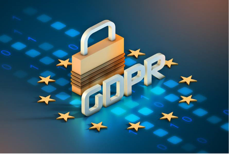 A padlock with the word gdpr written on it