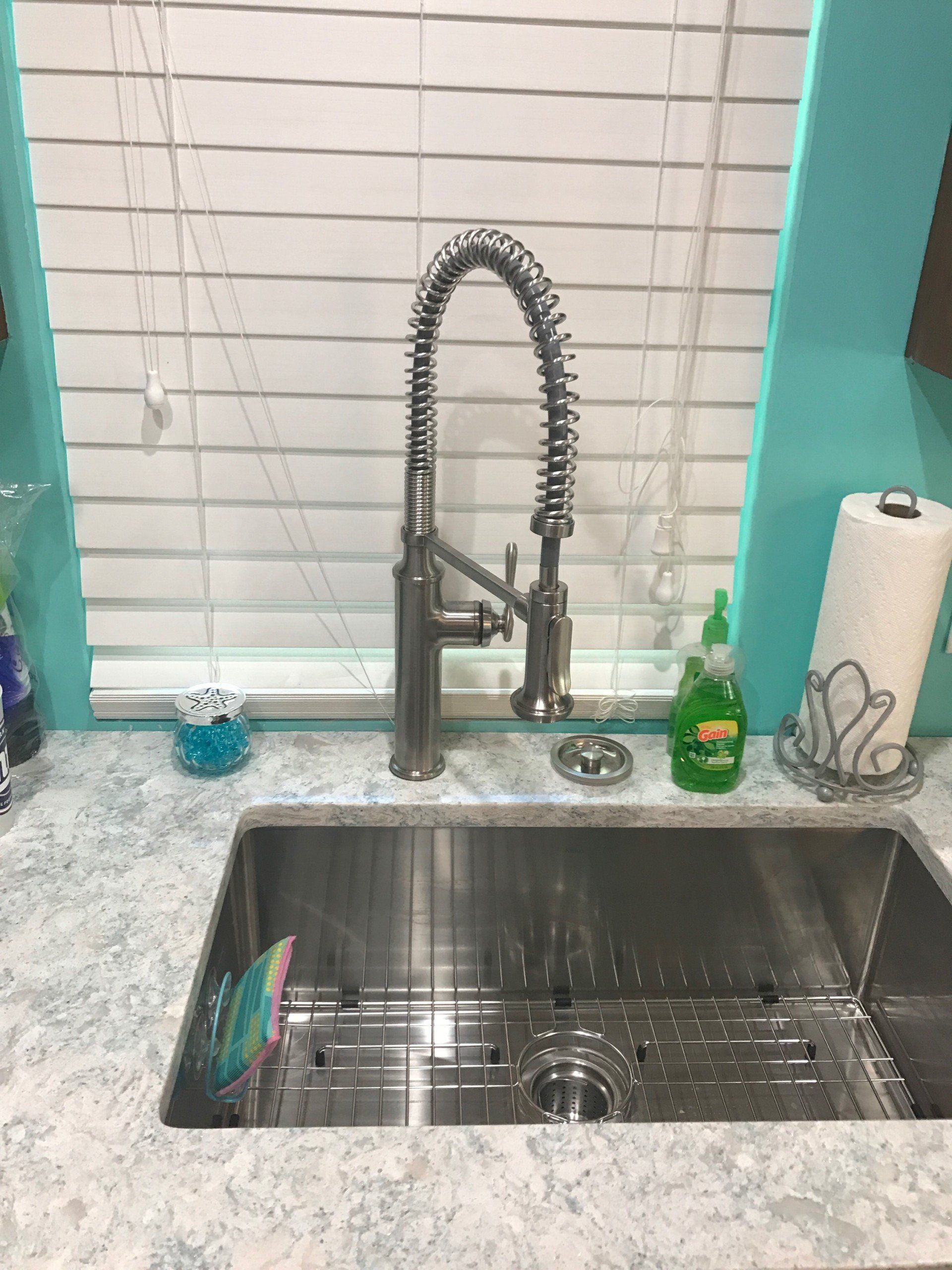 Large kitchen sink after kitchen remodel in Trumbull, CT