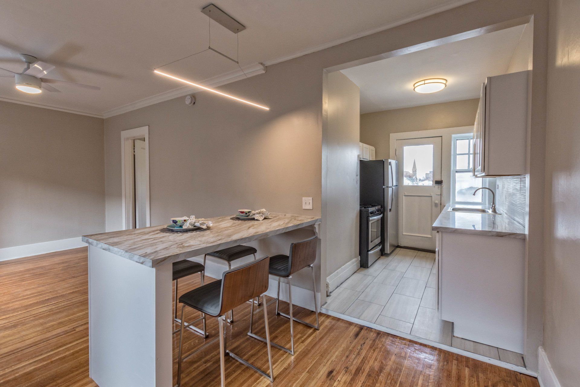 Dine-in area off of renovated kitchen