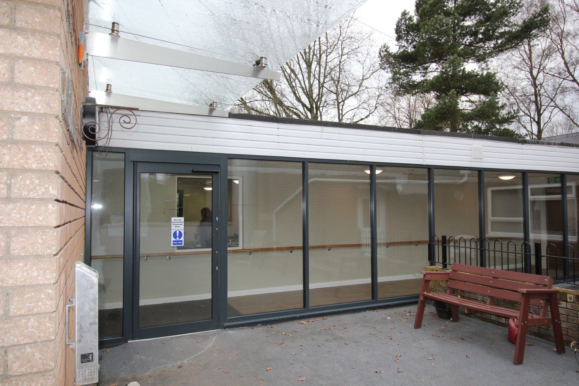 Glass door