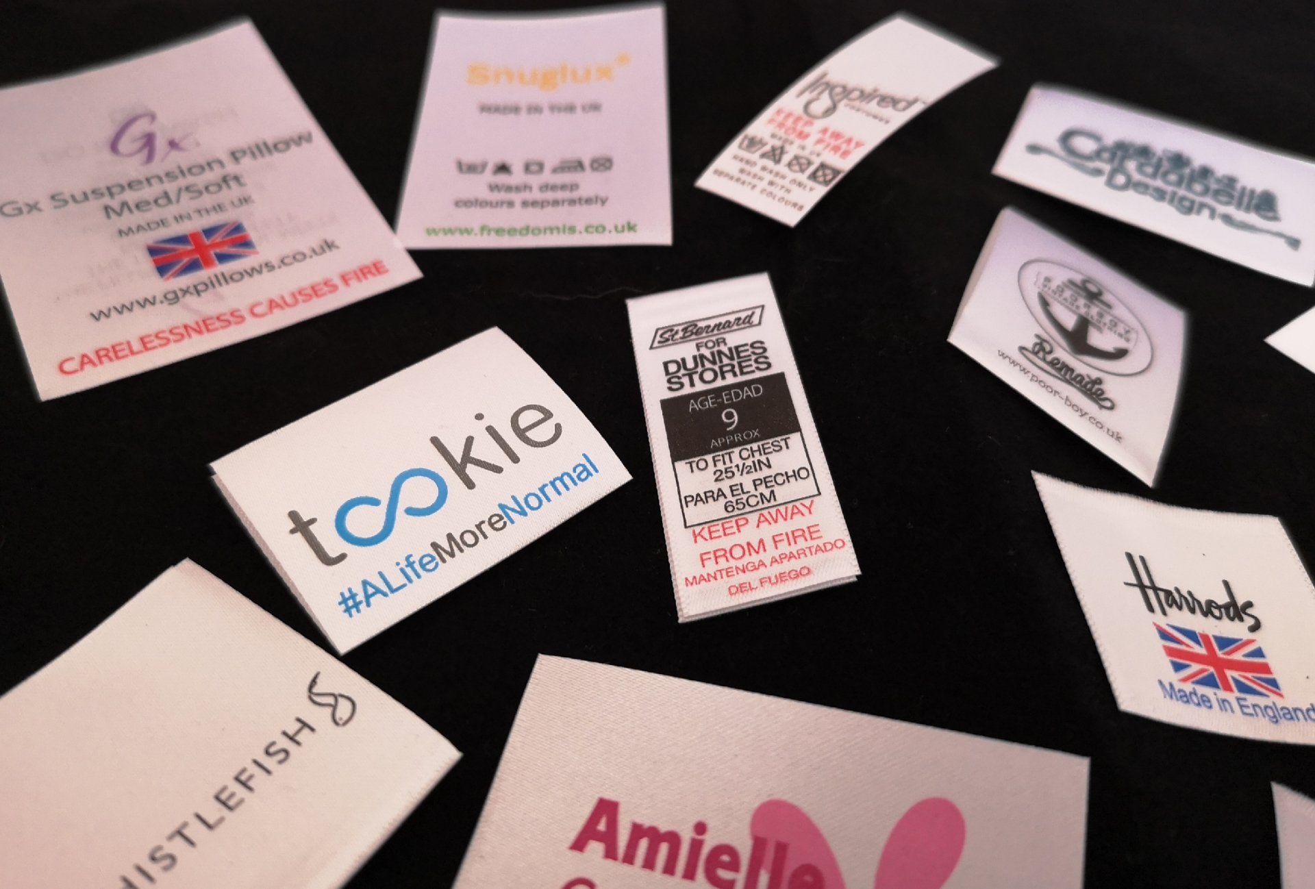 Printed fabric labels