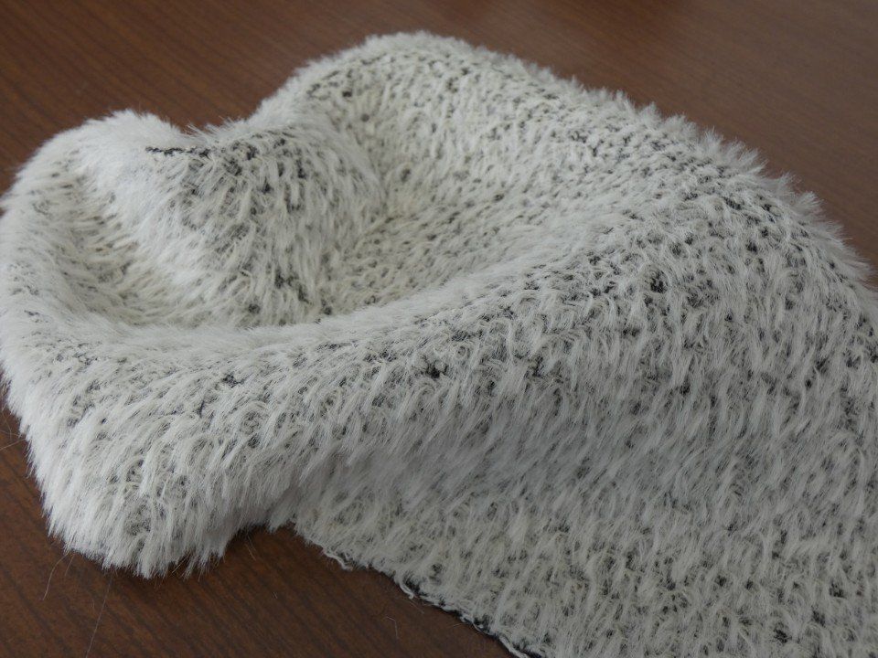 tessuto invernale bianco a pelo lungo