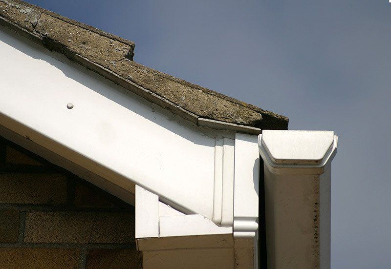 Fascia boards and a gutter installed by approved RESITRIX installers