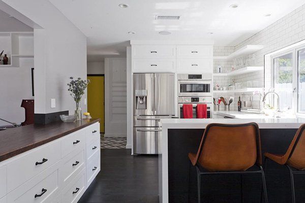 Kitchen with Wood Cabinet — Los Angeles, CA — K & Z Hardwood Flooring