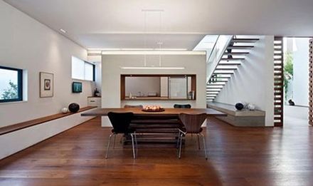 Dining Area with Nice Wood Floor — Los Angeles, CA — K & Z Hardwood Flooring Dining Area with Nice Wood Floor — Los Angeles, CA — K & Z Hardwood Flooring
