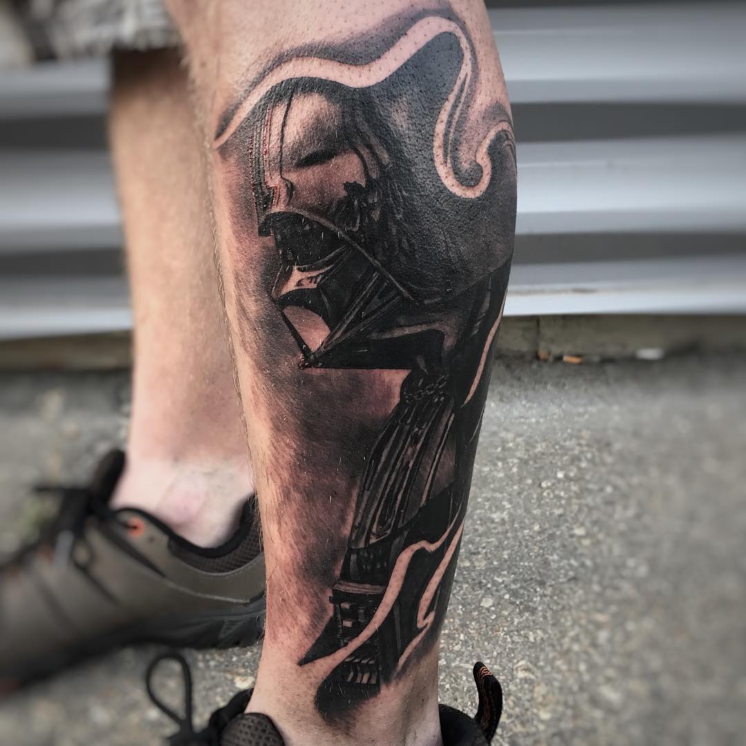 Darth Vader Tattoo by Alan Coated at Black Gold Tattoo Co in Edmonton Alberta Canada