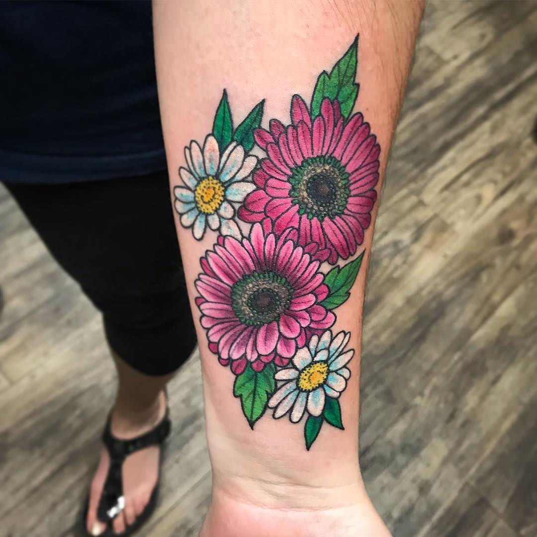 Floral Tattoo by Jess Alther at Black Gold Tattoo Co in Edmonton Alberta Canada