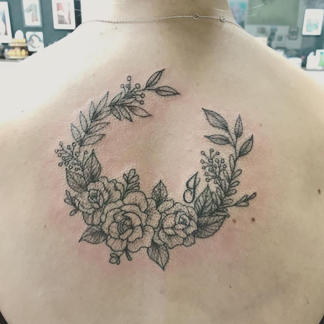 Floral Tattoo by Jess Alther at Black Gold Tattoo Co in Edmonton Alberta Canada