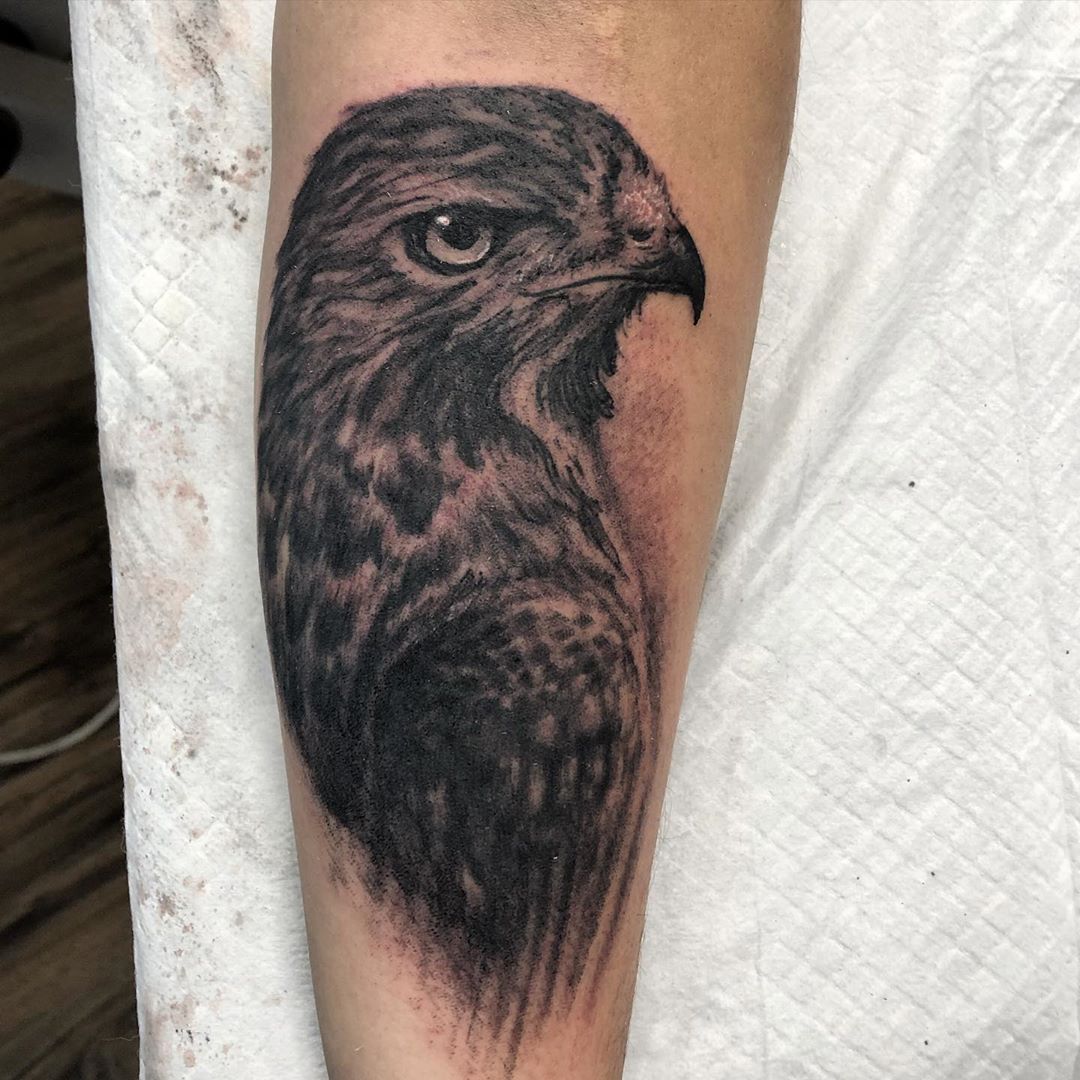 Eagle Tattoo by Steve Hayes at Black Gold Tattoo Co in Edmonton Alberta Canada