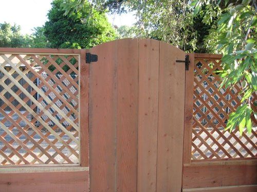 Redwood arch Gate