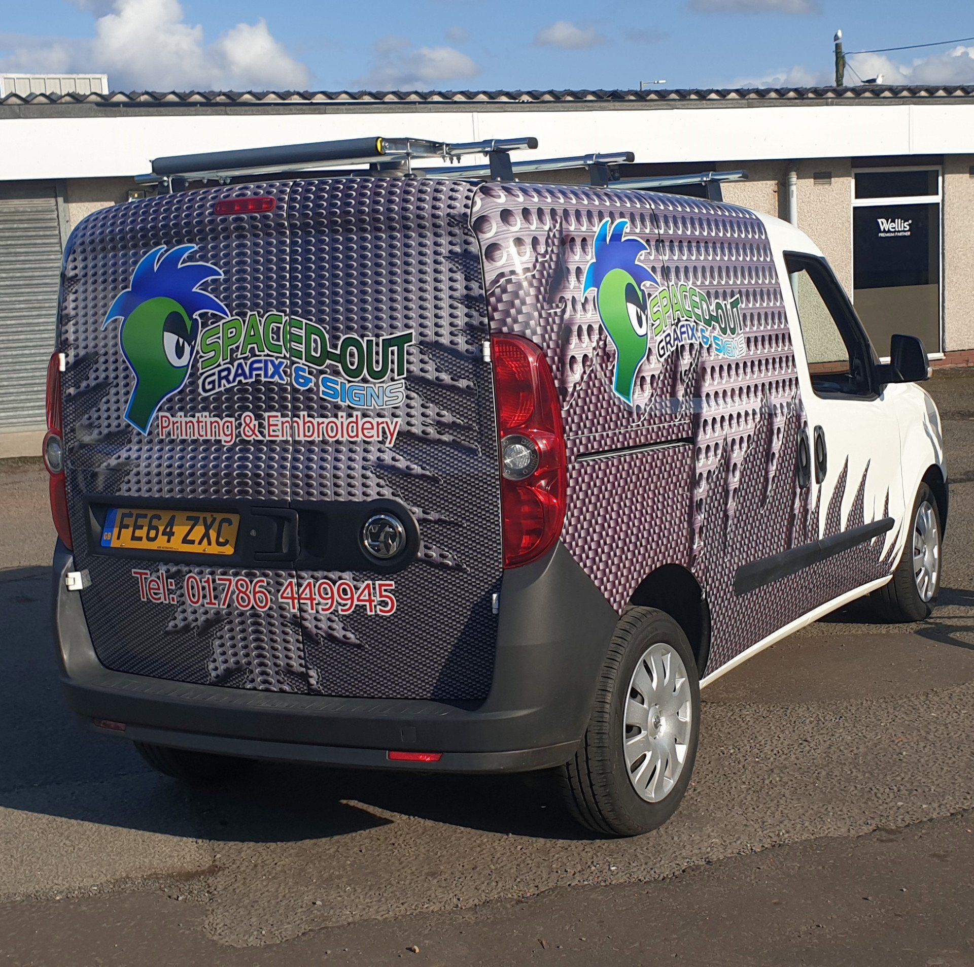 Business car from the back Spaced-Out Grafix ﻿﻿& Design