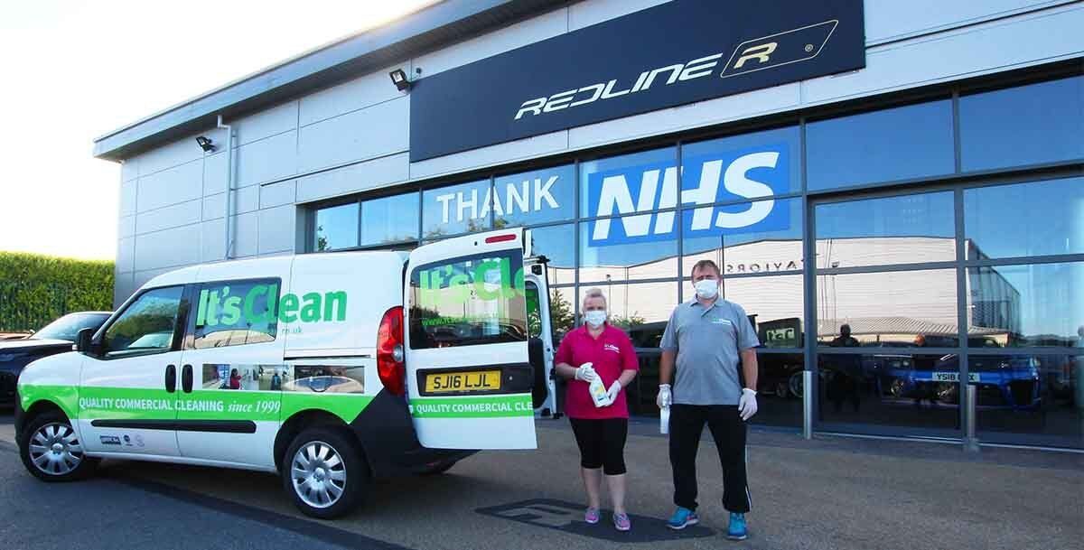 Cleaners preparing for Coronavirus disinfection
