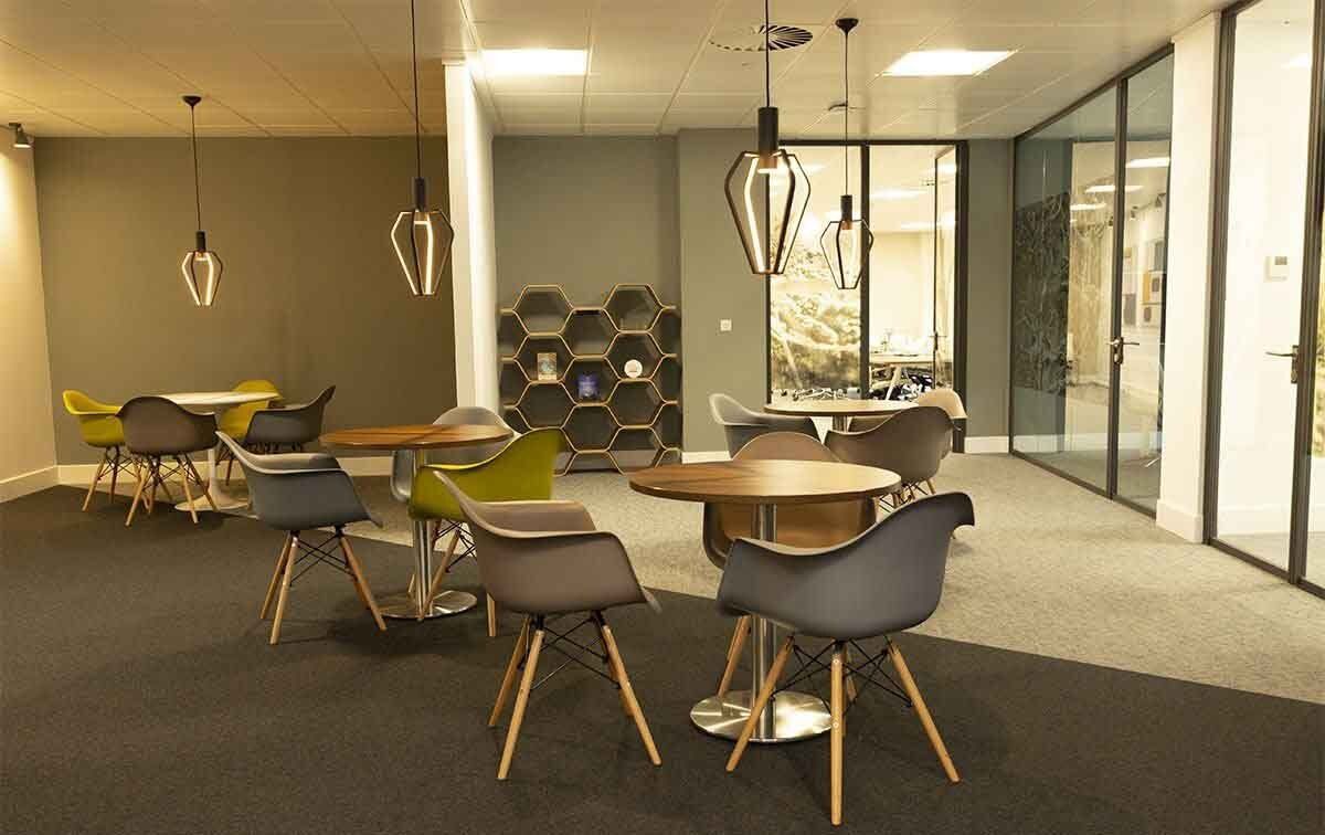 Communal area in open plan office after cleaning by It's Clean
