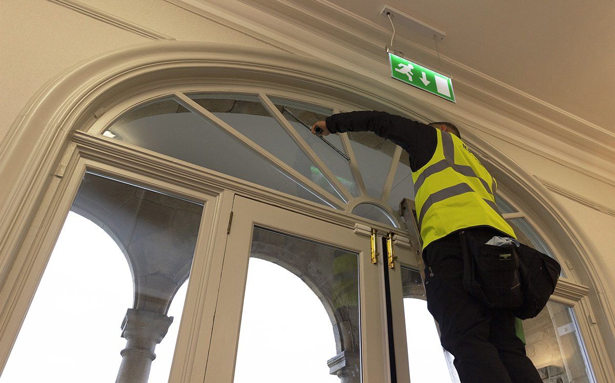 Internal window cleaning in Harrogate office reception