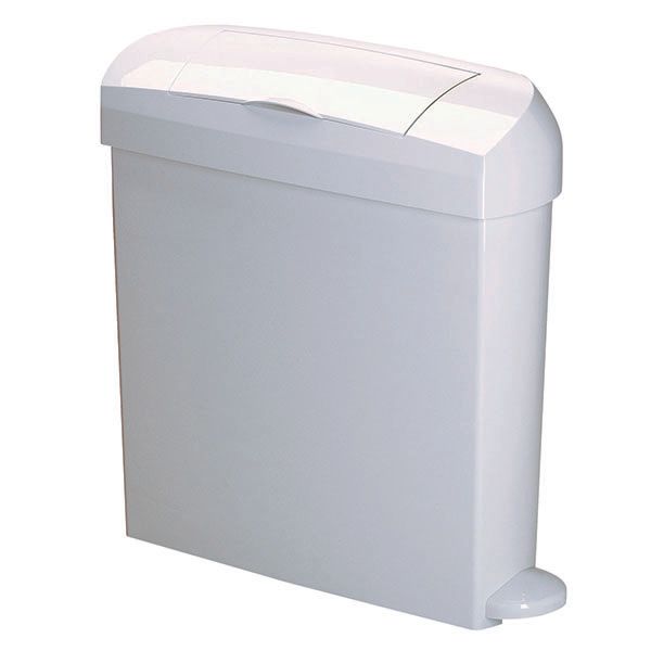 Intima pedal operated sanitary bin white