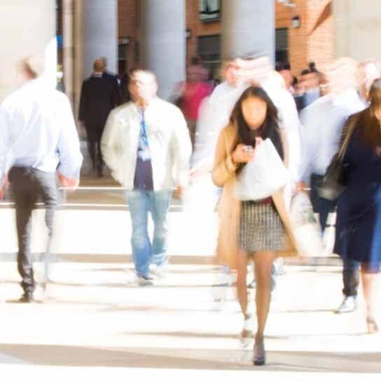 Office workers returning to work