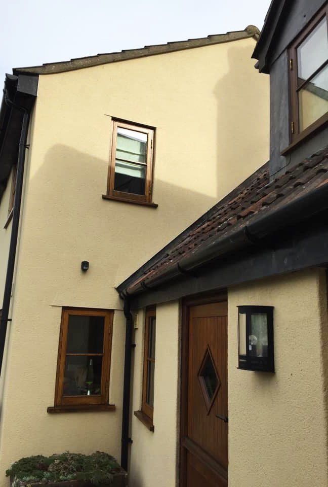 House after soft washing exterior cleaning