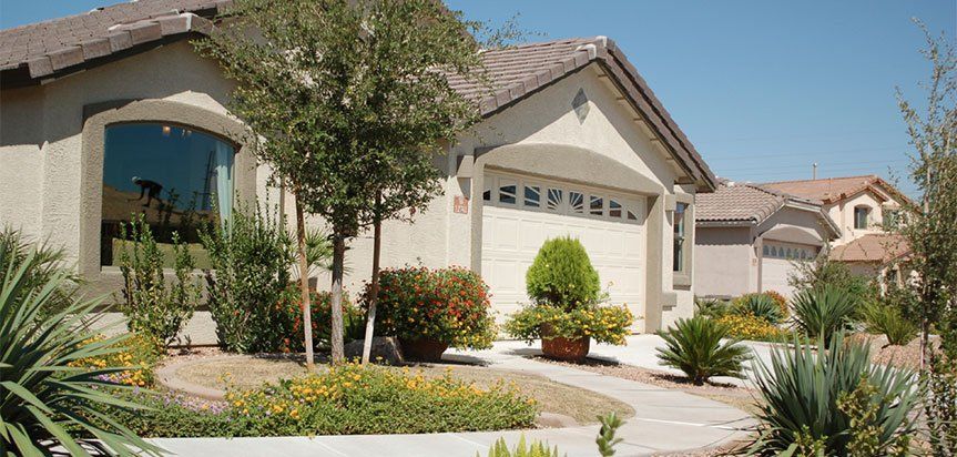 Front of a suburban house