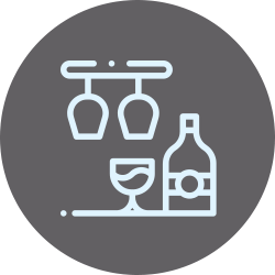 icona di cocktail e bicchieri
